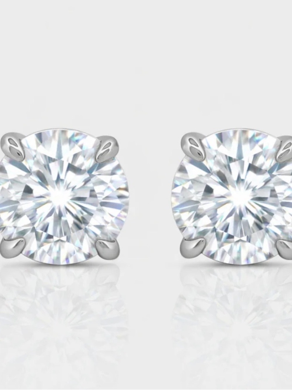 Classic Premium Moissanite Solitaire Stud Earrings